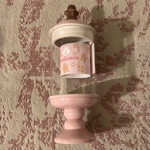 Pink Christmas Gingerbread Candy Jar